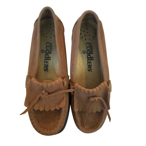 Y2K Cobbie Cuddlers Dark Brown Suede Preppy Comfort Loafers Minimalist 5.5W - Picture 2 of 9